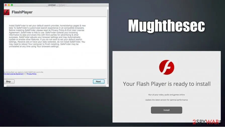 Mughthesec: spreads via fake flash updates