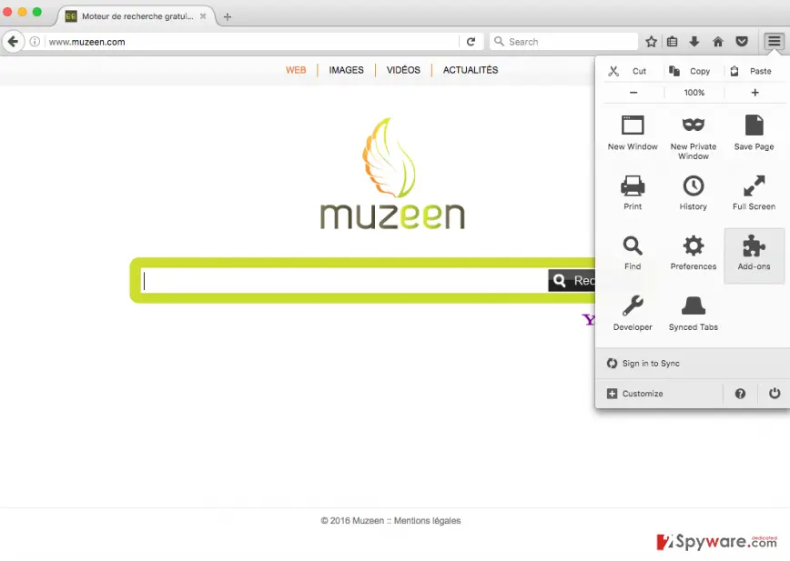 Muzeen.com virus: muzeen virus on mozilla