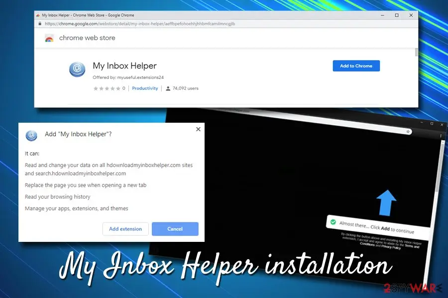 My Inbox Helper: installation procedure