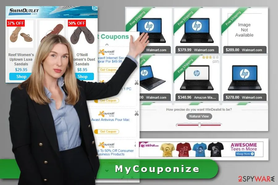 Screenshot of MyCouponize virus: screenshot