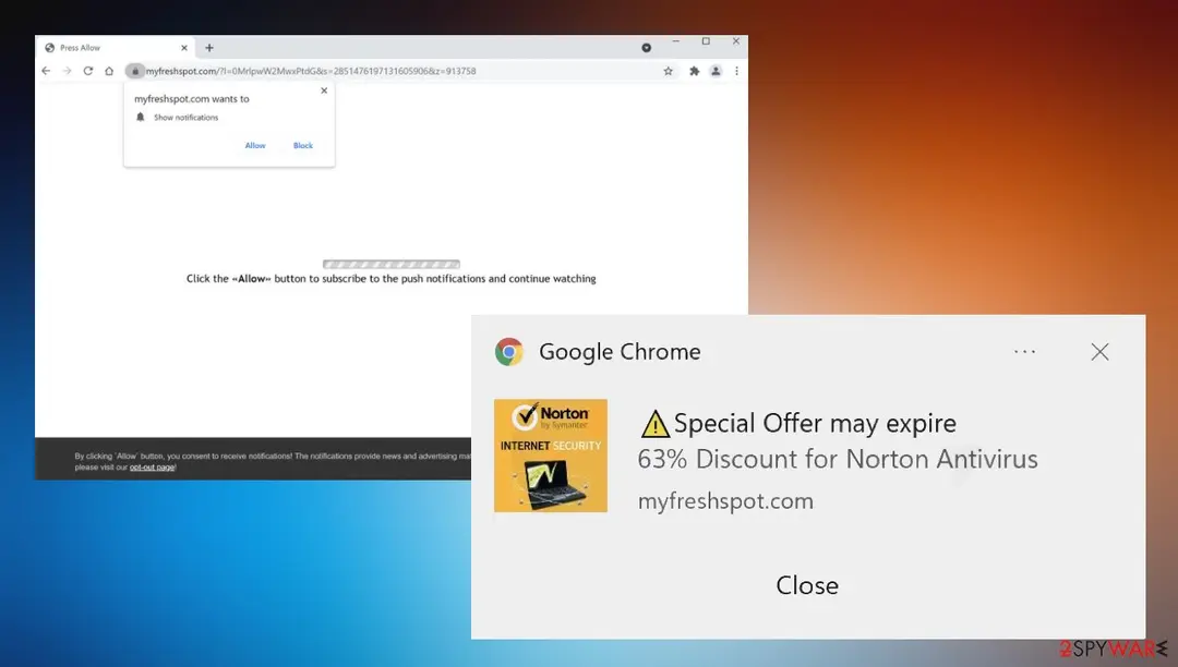 Screenshot of Myfreshspot.com: myfreshspot ads