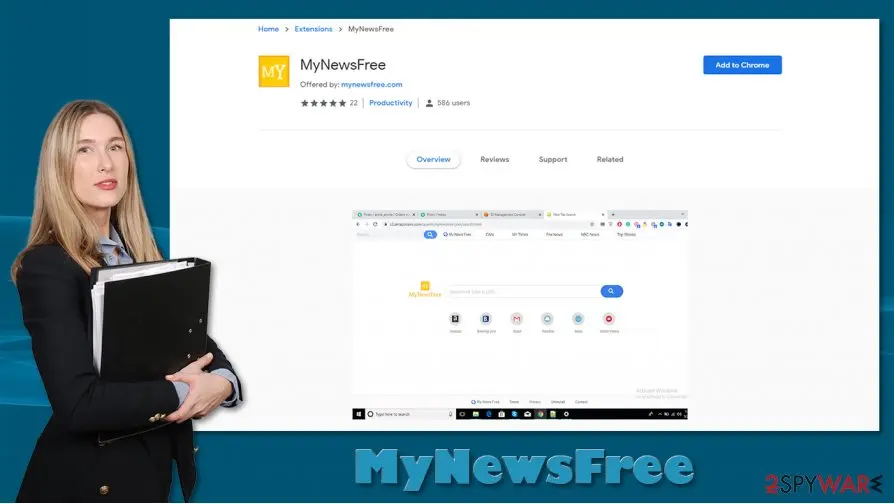 MyNewsFree browser hijacker, MyNewsFree fake search engine: mynewsfree potentially unwanted program pup