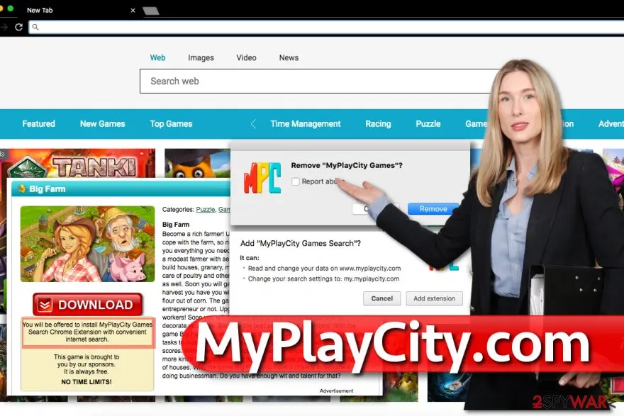 MyPlayCity.com redirect: myplaycity com browser hijacker