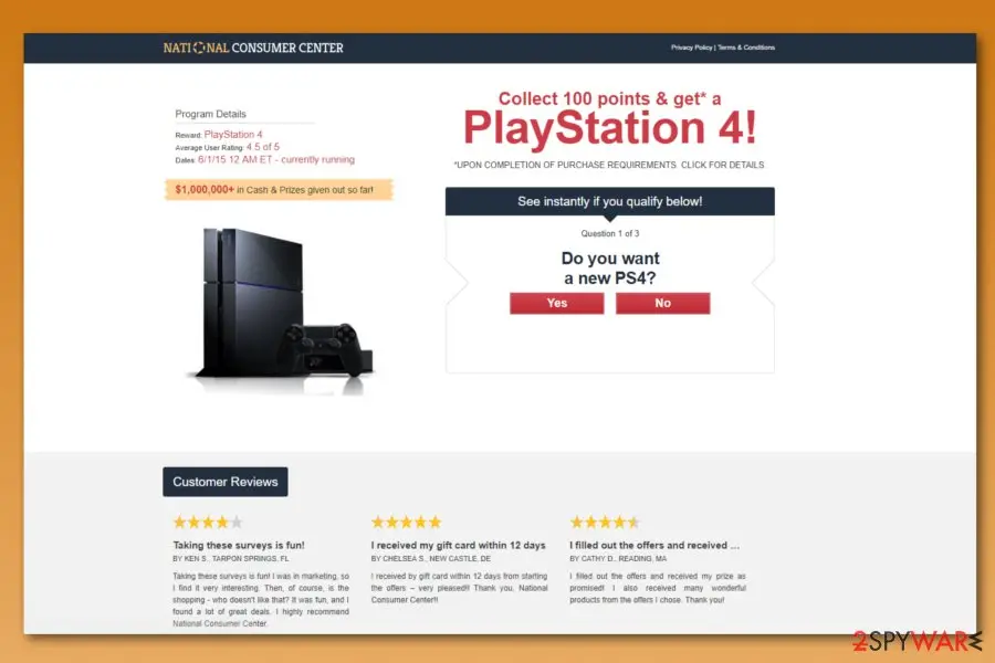 National Consumer Center ads: example