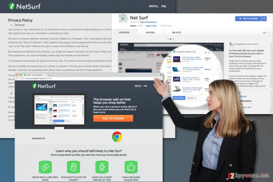 Net Surf ads: screenshot