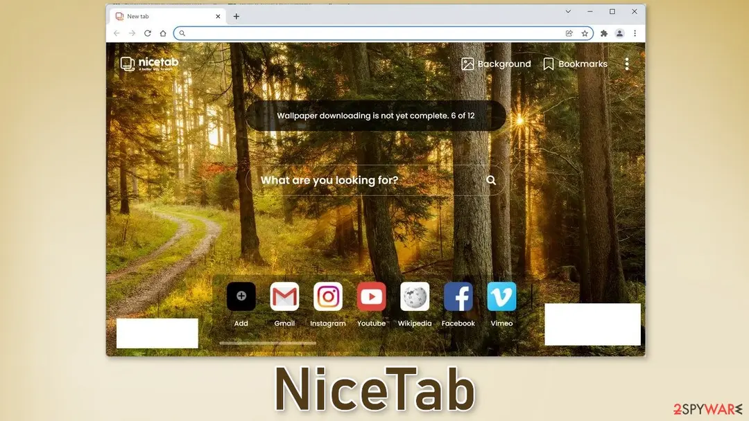 Screenshot of NiceTab: screenshot