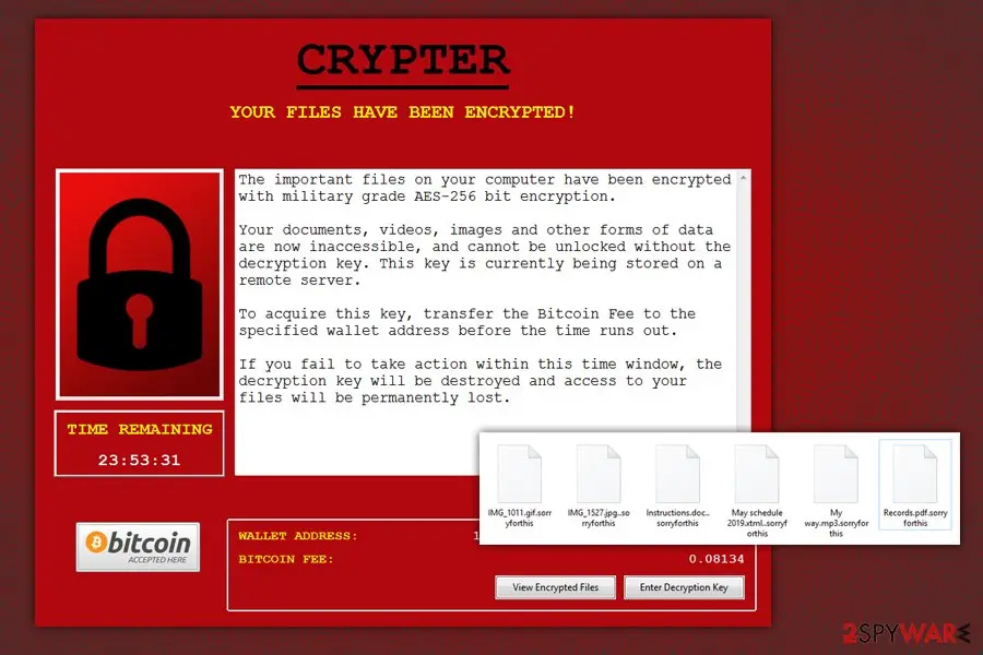 Noblis: ransomware sorryforthis variant