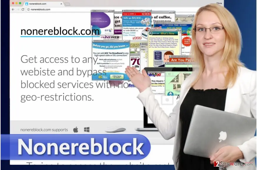 Screenshot of Nonereblock ads: screenshot