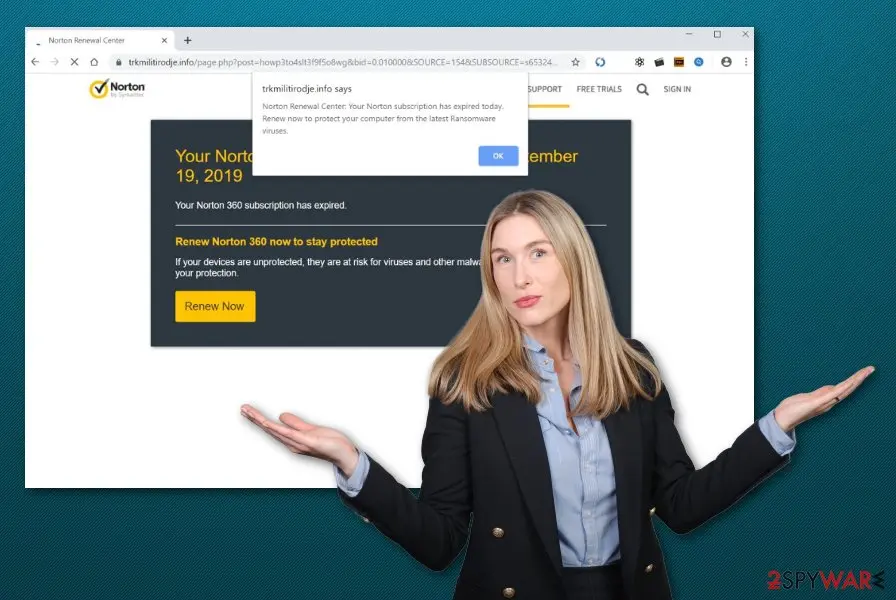 Norton renewal center scam: norton renewal center pop up