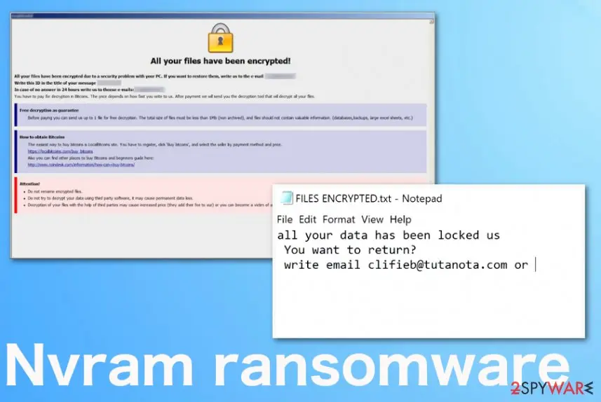 Screenshot of Nvram ransomware: screenshot