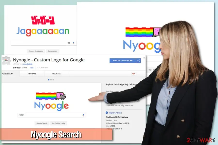 Screenshot of Nyoogle Search: virus