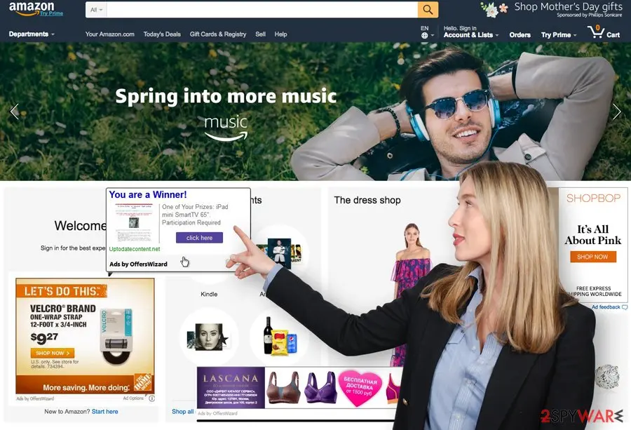 Screenshot of OffersWizard: offerwirazd ads