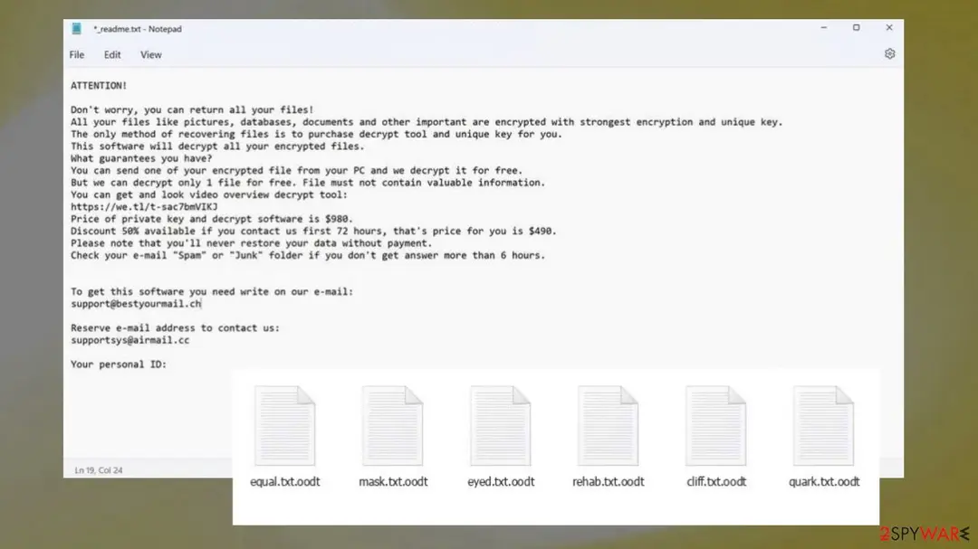 Oodt file virus: oodt ransomware virus