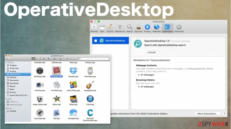 Screenshot of OperativeDesktop: app