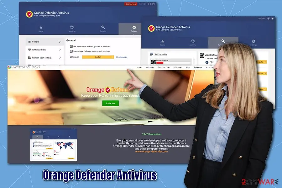 Orange Defender Antivirus: potentially unwanted program