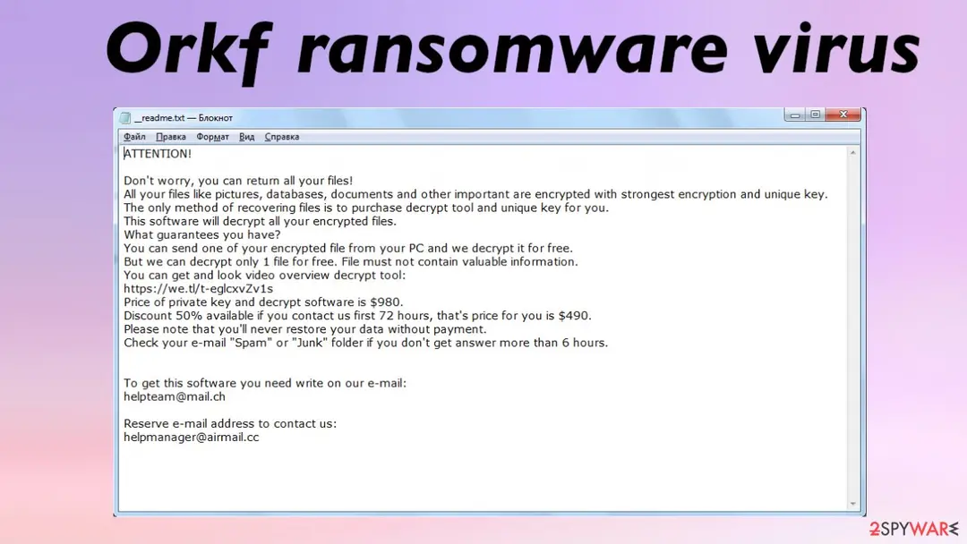 Orkf file virus: orkf ransomware virus