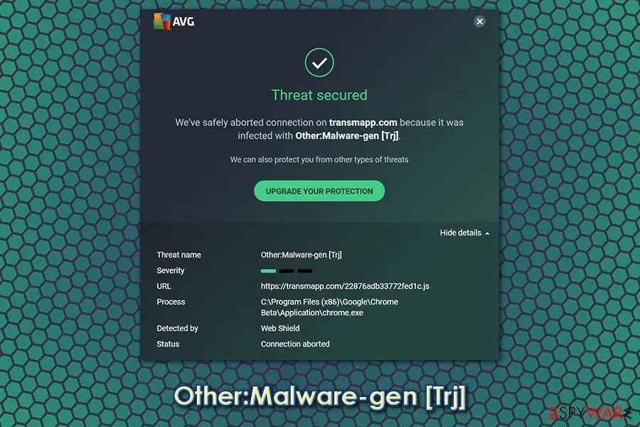 Other:Malware-gen [Trj]: other malware gen trj heuristic detection chrome