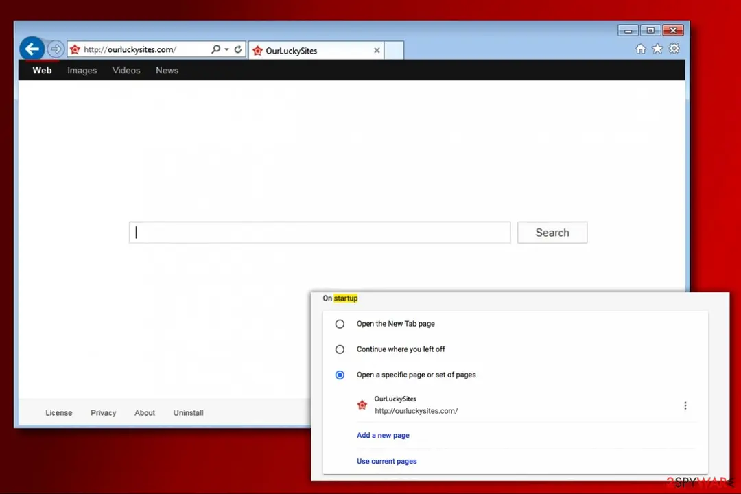 Ourluckysites.com: ourluckysites com virus in chrome