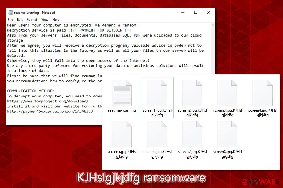 Paymen45 ransomware: kjhslgjkjdfg variant