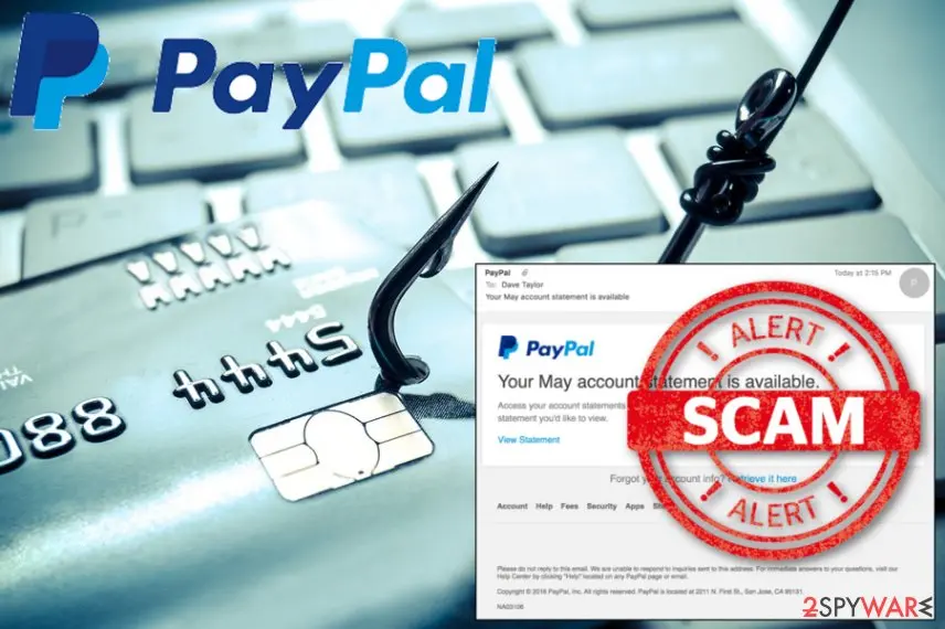 PayPal virus: scam phishing