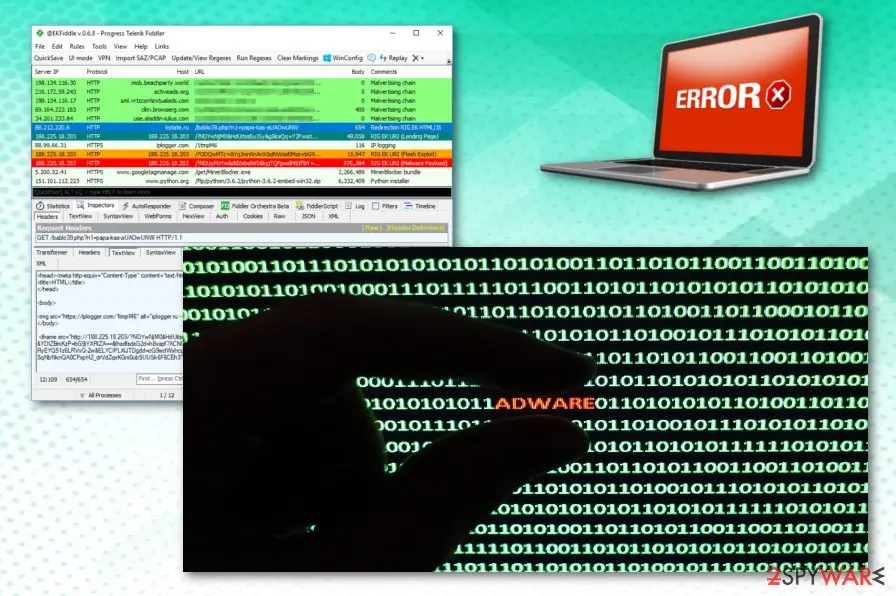 Screenshot of PBot: adware
