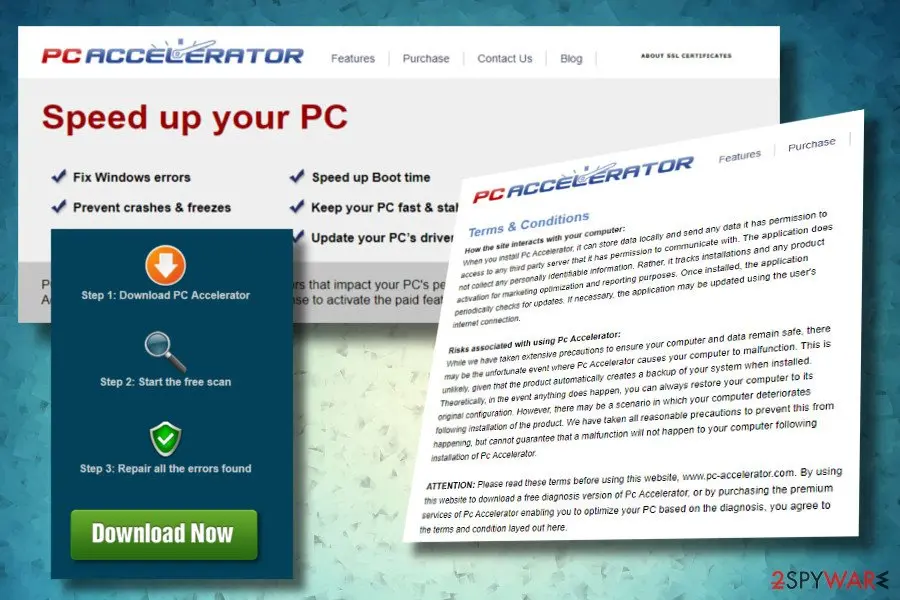 Screenshot of PC Accelerator: malware