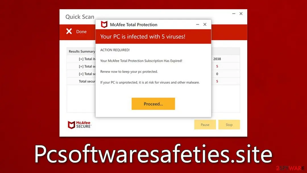 Pcsoftwaresafeties.site: pcsoftwaresafeties site scam
