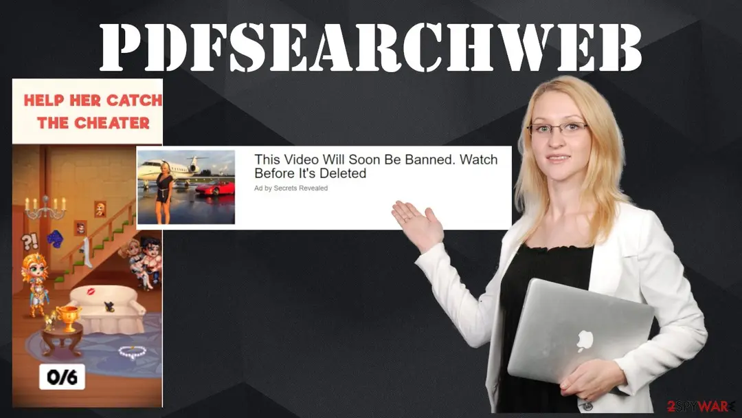 Screenshot of PDFSearchWeb: ads