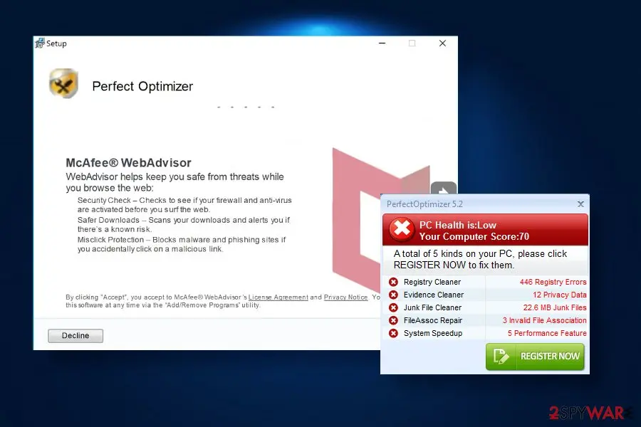 Screenshot of Perfect Optimizer: download