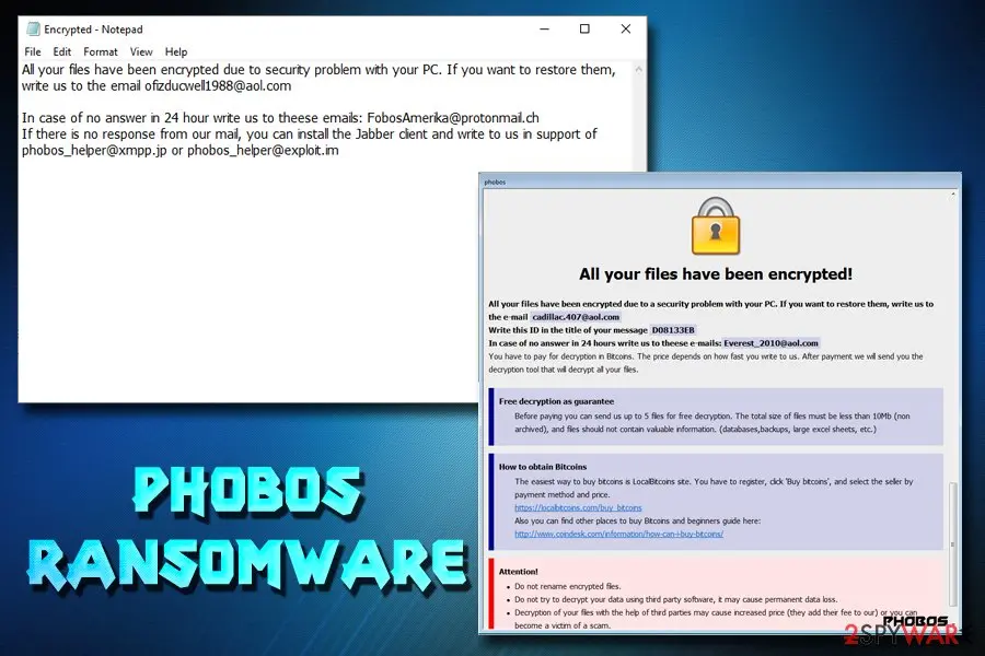 Phobos: ransomware new variants released
