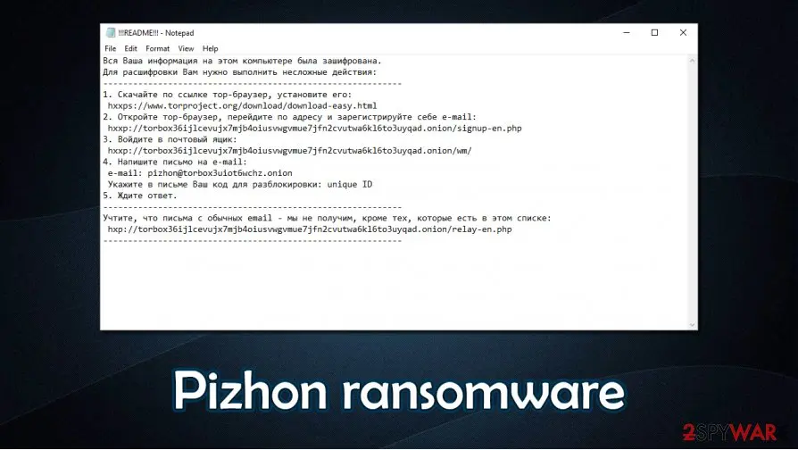 Pizhon virus: pizhon ransomware virus