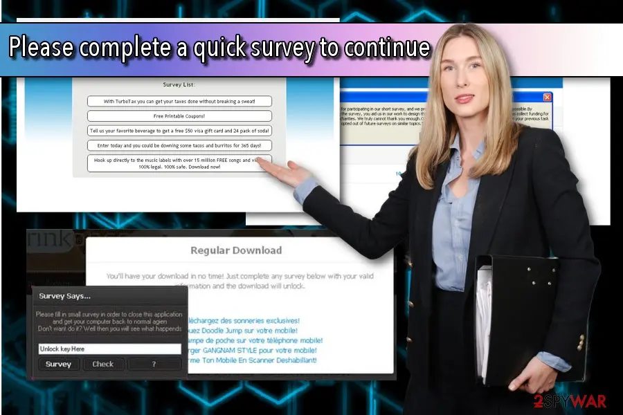 Please complete a quick survey to continue: virus