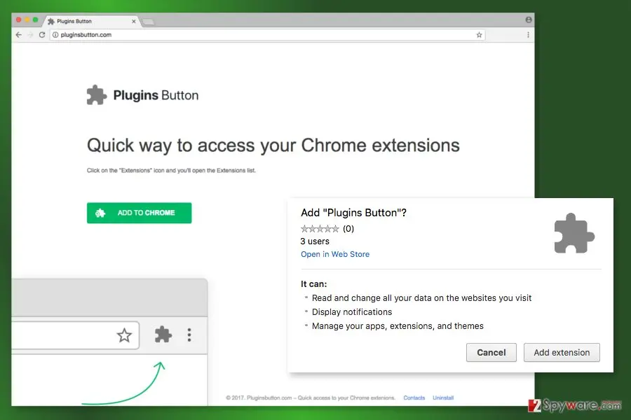 Plugins Button ads: plugins button