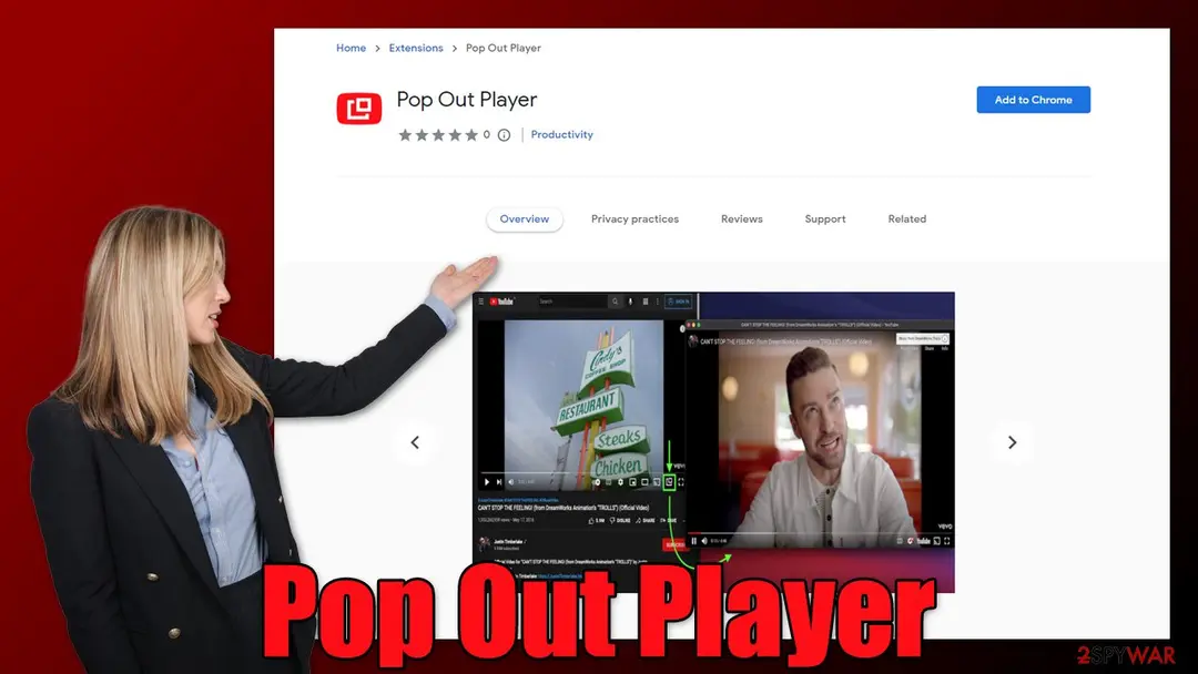 Pop Out Player: adware virus