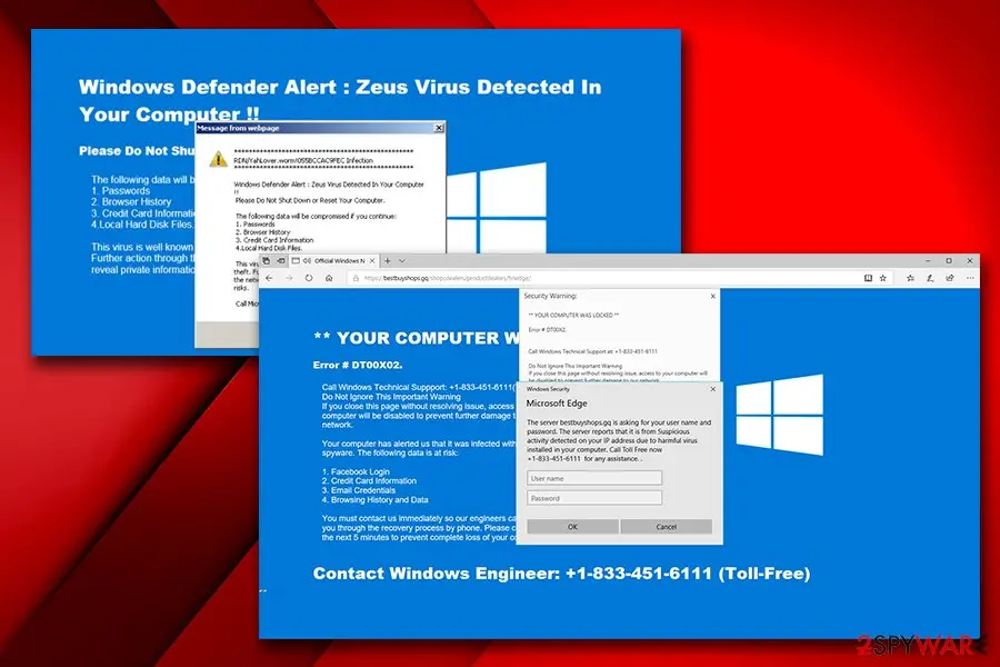Pop up virus: pop up ads fake zeus virus