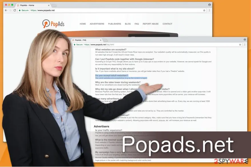 Popads.net: popads net generates redirects to adult sites