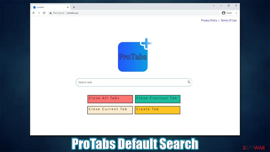 ProTabs Default Search: browser hijacker