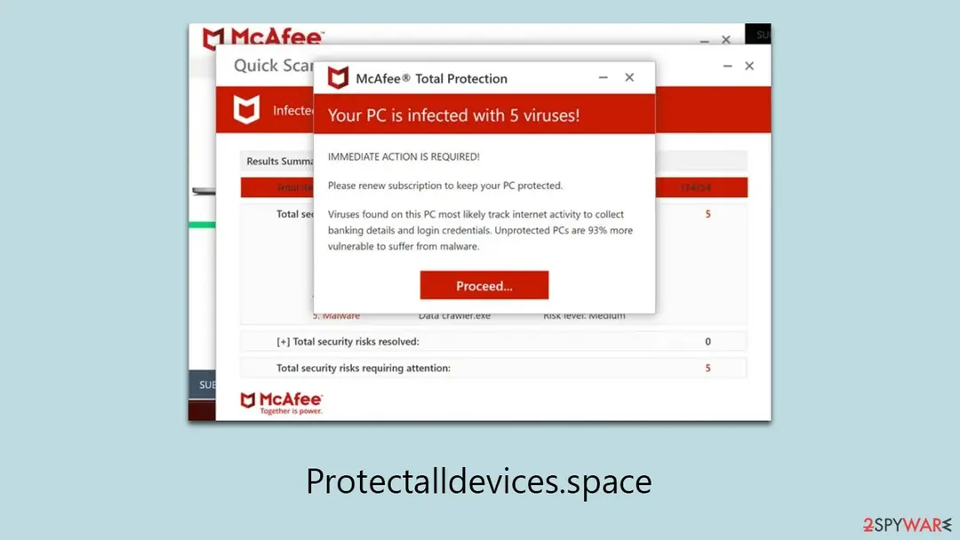 Protectalldevices.space: protectalldevices space scam fake virus