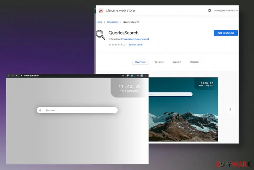 Screenshot of QuericsSearch: screenshot