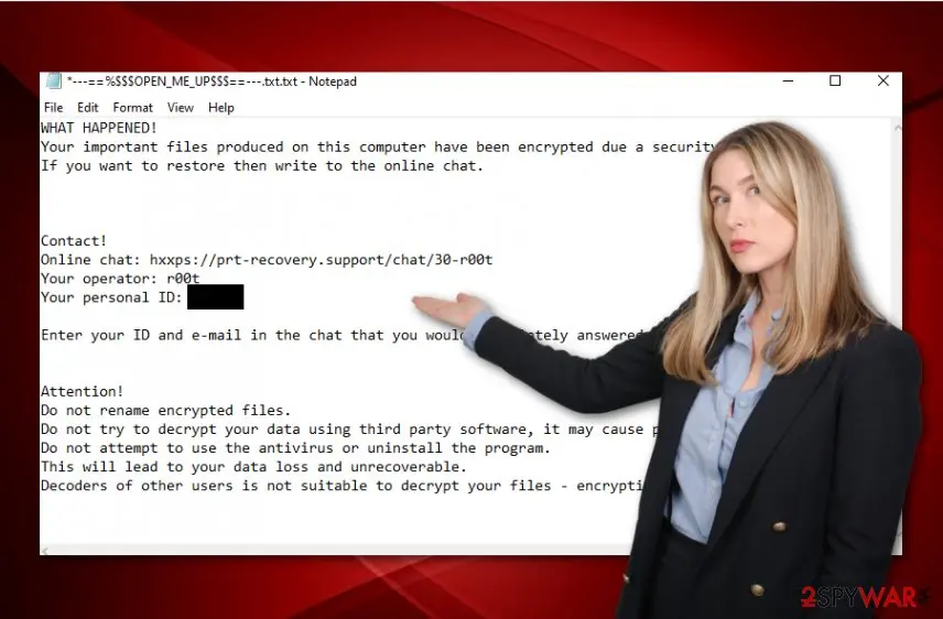 R00t ransomware: r00t virus