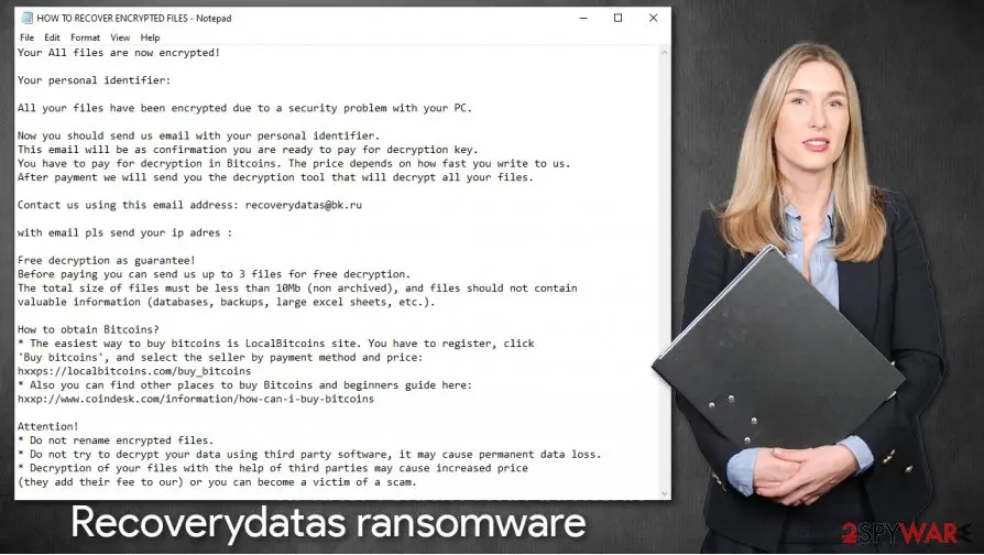 Recoverydatas ransomware: file locking virus