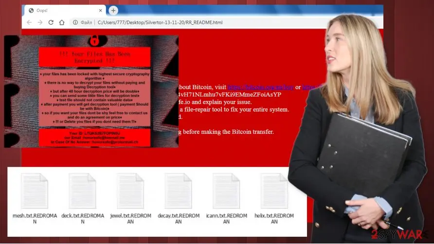 REDROMAN ransomware, .REDROMAN file virus: redroman cryptovirus