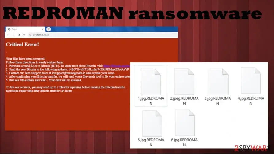 REDROMAN ransomware, .REDROMAN file virus: redroman ransomware