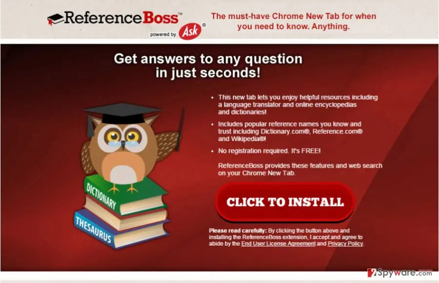 Screenshot of ReferenceBoss Toolbar: screenshot