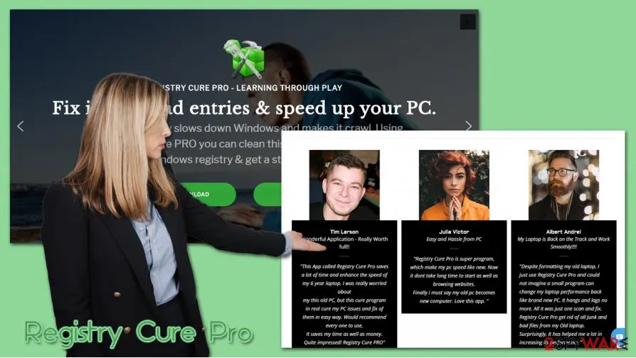 Registry Cure Pro: fake system optimizer