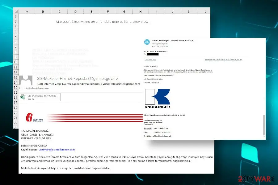 Screenshot of Remcos: spam