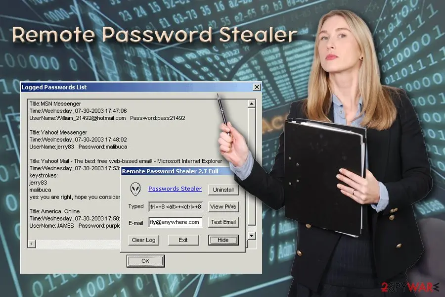 Remote Password Stealer: trojan horse