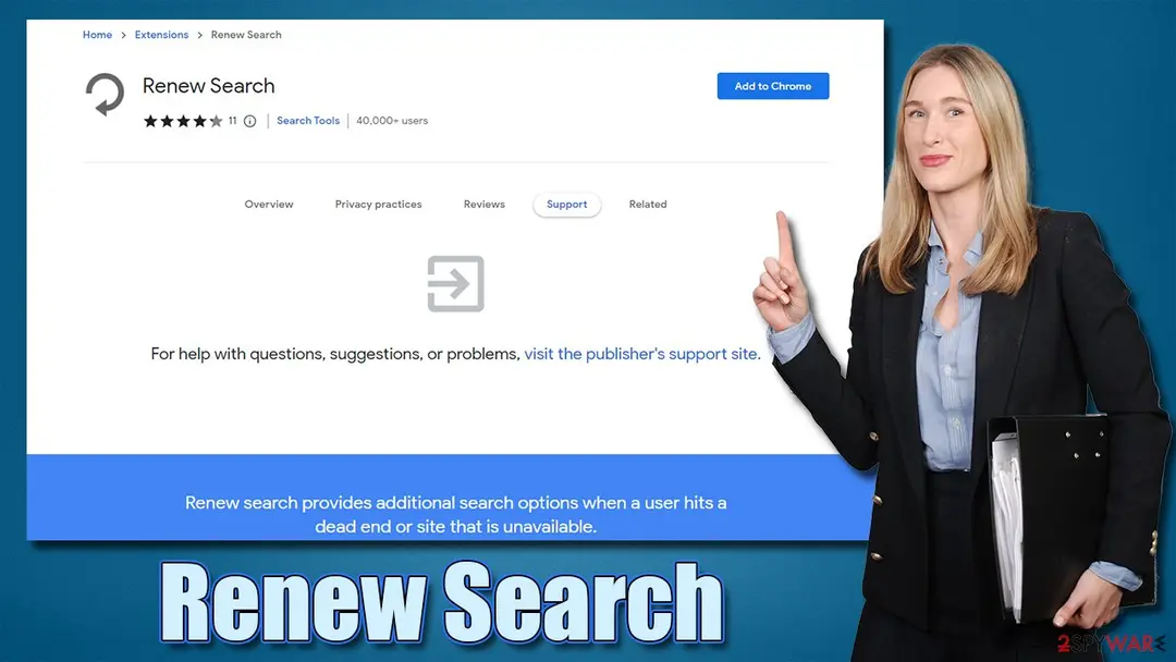 Renew Search: adware extension