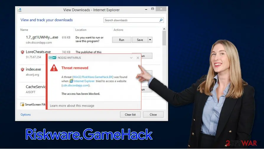 Riskware.GameHack, Riskware GameHack: riskware gamehack hacktool malware virus