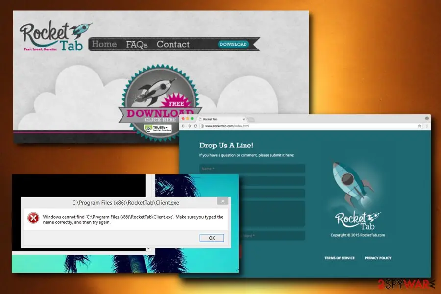 Rocket Tab: virus potentially unwanted program